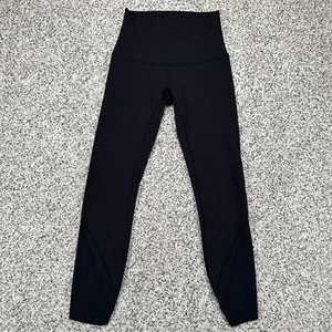 Lululemon Leggings Donna Nero Wunder Sotto Taglio Laser Hi-Rise Taglia 4 - Foto 1 di 10