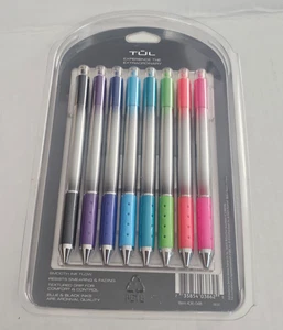 TUL Retractable GL Series Gel Pens 0.5mm Fine Assorted Colors 8-Pack Brights New - Picture 1 of 3