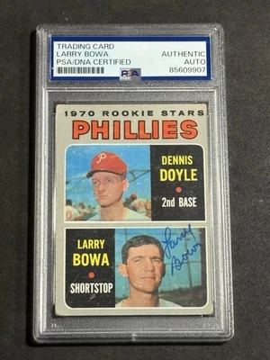 Tarjeta de novato autografiada firmada por Larry Bowa 1970 Topps #539 certificada PSA/ADN Foto 1 de 2