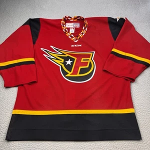 INDY FUEL Trikot Herren 48 rot gold schwarz ECHL CCM Authentic Fight Strap Stickerei - Bild 1 von 16