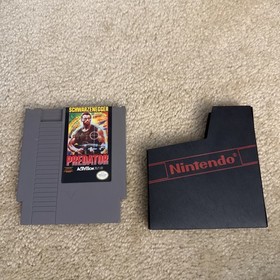 Predator Arnold Schwarzenegger Nintendo NES Cartridge and sleeve