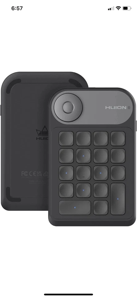 HUION Keydial Mini Bluetooth Programmable Keypad with Dial 5 Keys 18 Customized - Image 1 of 1