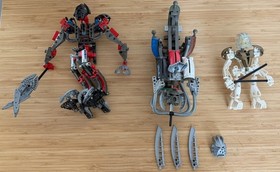 Vintage Y2K LEGO Bionicle *Incomplete* LOT Makuta 8593 & Takanuva 8596   mask