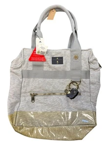 Stella McCartney Adidas Tote Hand Bag Team GB Grey Marl Jersey Fob - Picture 1 of 13