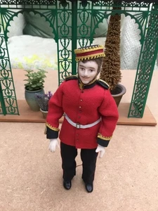 Dolls House Miniature porcelain doll 12th scale Victorian style soldier - Picture 1 of 6