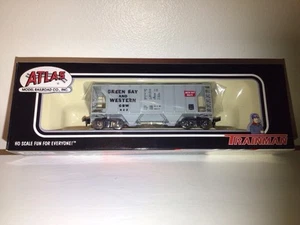 Atlas HO Scale Green Bay & Western GBW 822 ACF 70-Ton 3-Bay Covered Hopper Car - Bild 1 von 6