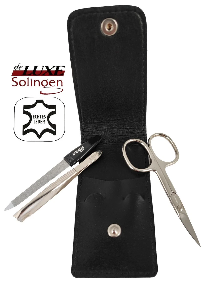 Nagelpflege Set Im Lederetui – 8-teilig Mit Solinger Nagelschere, Maniküre-Set (Bronze)