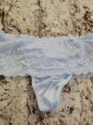 True Vintage Secret Treasures Satin Lace Skong Skirt Thong Panty Panties - Image 1 of 4