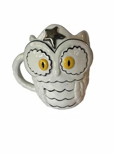 NIB Francesca Kaye for Anthropologie Halloween Magic Ivory White Owl Mug - Picture 1 of 5