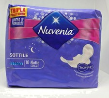 3 x nuvenia assorbenti sottile notte con ali 10 pz (totale 30 pz )
