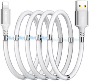 Magnetic USB Charging Cable Cord For iPhone 14 13 12 11 XS Pro Max 8 7 6 SE iPad - Picture 1 of 12
