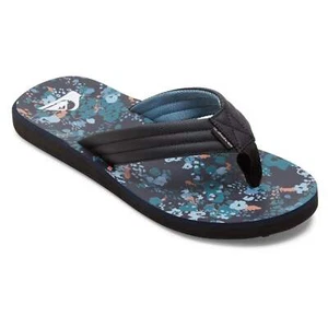 Quiksilver Men's Carver Print Flip Flop (Size 11, 12, 13) Blue NEW W TAG - Picture 1 of 8