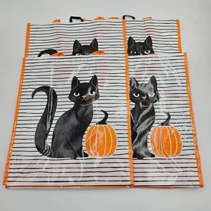 Celebrate It! Halloween Large Reusable Tote Bags 15" x 13" x 7" ~ SET OF 4 ~ NWT - Picture 1 of 4