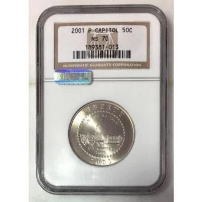 2001 Capitol Half Dollar NGC & MAC MS70 ***Rev Tye's Coin Stache*** #101364 - Image 1 of 4