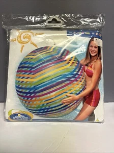 De colección Nuevo en Paquete Intex The Wet Set #59070 Jumbo Inflable 48" Pelota de Playa 2003 Rayas - Imagen 1 de 4