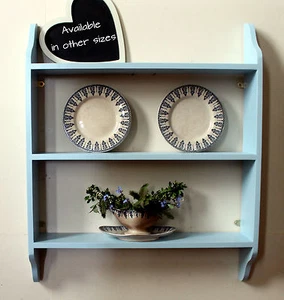Unidad de almacenamiento de estante madera maciza tradicional estante de pared de madera pintado a mano - Imagen 1 de 48