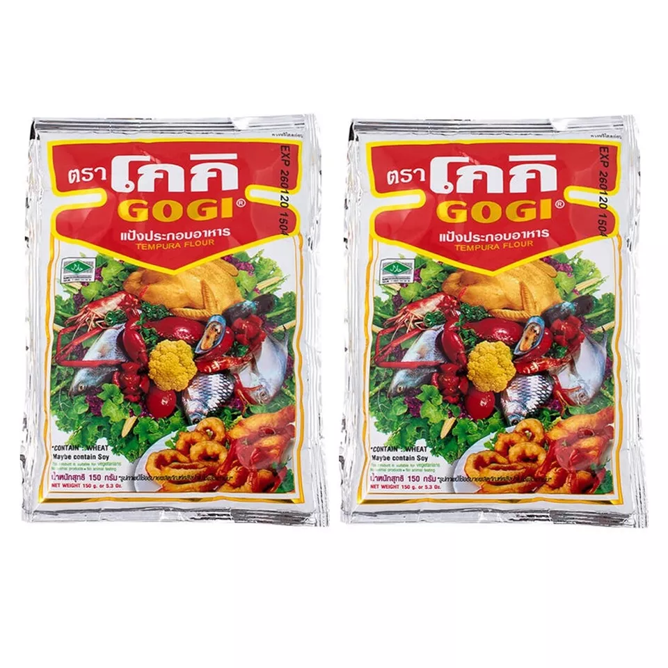 Gogi BRAND Tempura Flour Flavor Deep Frying Food Crispy Cooking Powder 1set X3pc