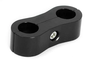 2x11mm Doppel-Schlauchhalter Schwarz eloxiert - Picture 1 of 3