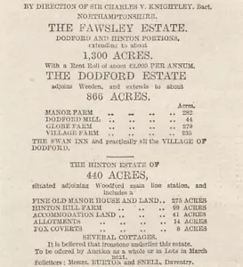 1916 Most Of Village of Dodford Nothamptonshire For Sale With Hinton Estate - Picture 1 of 1