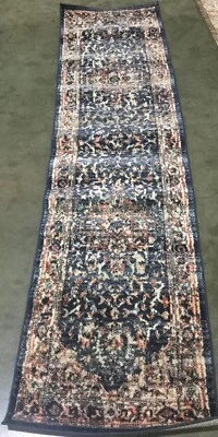 NAVY / RED 2' X 8' Flaw in Rug, Reduced Price 1172662291 CHL411L-28 - Image 1 of 3