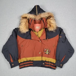 Bogner Jacket Womens 12 Colorblock Vintage Ski Embroidered Made in USA 90s Y2K - Picture 1 of 18