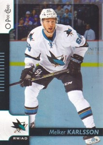 2017-18 O-Pee-Chee Hockey Rainbow Black #248 Melker Karlsson 090/100