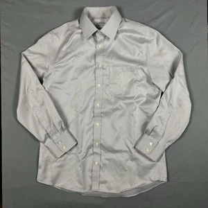 Charles Tyrwhitt Shirt Mens 16.5/34 Slim Fit Pink Gray Button Up Long Sleeve - Picture 1 of 10