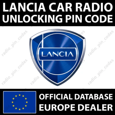 LANCIA RADIO PIN CODE BLAUPUNKT BOSCH CONTINENTAL 843 844 846 848 MP3 CD PLUS - Bild 1 von 4