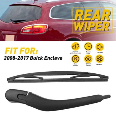 Rear Wiper Blade and Arm for GM Buick Enclave 2008-2017 Back Windshield Wiper US - Image 1 of 4