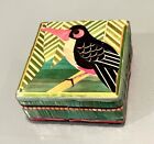 Vintage 1970’ Unused Folk Art Souza Peña Brazil Straw Bird Trinket Jewelry Box