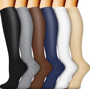AU-Medical Compression Socks Support Stockings Travel Flight Socks Upto 3 Pairs - Picture 1 of 26