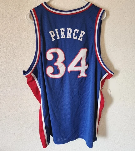 Vintage Nike Kansas Jayhawks 1995 Paul Pierce #34 Basketball Jersey Sz 3XL Blue Cover