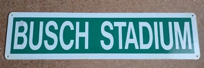 Busch Stadium Street Sign St. Louis Cardinals Baseball Plastic Sealed - Image 1 of 2