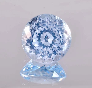 10x10 MM Natural Blueish AQUAMARINE Round Cut Loose Gemstone GIT Certified AAA+ - Picture 1 of 5