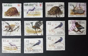 South Africa: 1993/97 Endangered Fauna; incomplete fine used set (9 values) - Picture 1 of 11