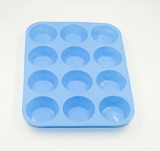 Stampo in Silicone Blu MUFFIN CUPCAKE ANTIADERENTE FORNO Stampo Cottura Vassoio pan cake cup