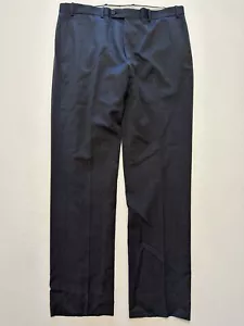 di Milano 38 x 34 Gray Micro Check 100% Wool Flat Front Torino Dress Pants - Picture 1 of 5