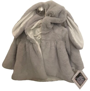 bunnies by the bay, Story Wear Keepsake Gray Bunnie Theme Coat With Box - Picture 1 of 7