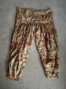 Vintage bestickte Harem Baggy Gypsy Boho Hippie Hose Blumen bunt - Bild 1 von 7