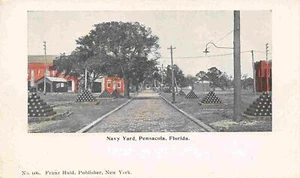 Navy Yard US Naval Pensacola Florida 1905c Postkarte - Bild 1 von 2