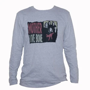 Mother Love Bone Alternative Rock Grunge T-shirt Long Sleeve Unisex Grey Top - Picture 1 of 2