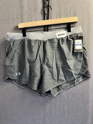 00446 [NWT] UA Under Armour Women’s Size XL Gray Active Fly By Shorts - Image 1 of 4