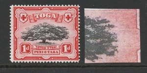 Tonga 1942-49 1d with 'Lopped branch' variety SG 75a Mint. - Picture 1 of 2