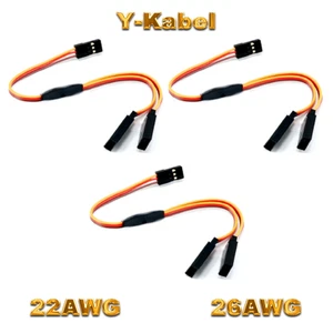 ✅ Y Verlängerungskabel Servokabel für Graupner JR Futaba 10cm 15cm 30cm Kabel ✅ - Bild 1 von 26