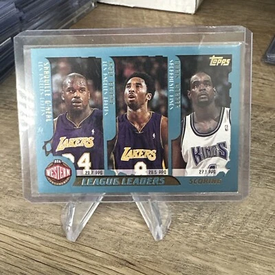 2001 Topps League Leaders Kobe, Shaq, Iverson, Webber, Stackhouse, Carter #215 - Image 1 of 2