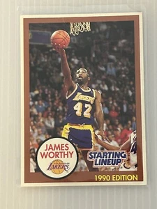 JAMES WORTHY 1990 KENNER STARTING LINEUP CARD - LOS ANGELES LAKERS - Picture 1 of 2