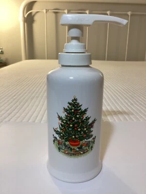 Dispensador de jabón bomba de gres árbol de Navidad Pfaltzgraff Christmas Heritage usado en excelente estado Foto 1 de 4