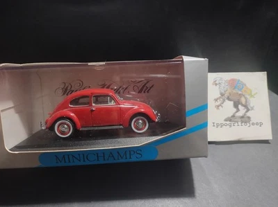 Modellino Minichamps Volkswagen Maggiolino 1953 1957 scala 1:43 collezione - Immagine 1 di 4