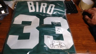 Larry Bird Autographed Boston  Basketball Jersey XL - PSA   SHARP..... - Image 1 of 4