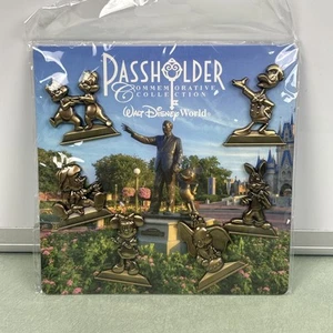 Disney Commemorative Gold Statue Passholder Trading Pin Set With Brer Rabbit - Picture 1 of 8